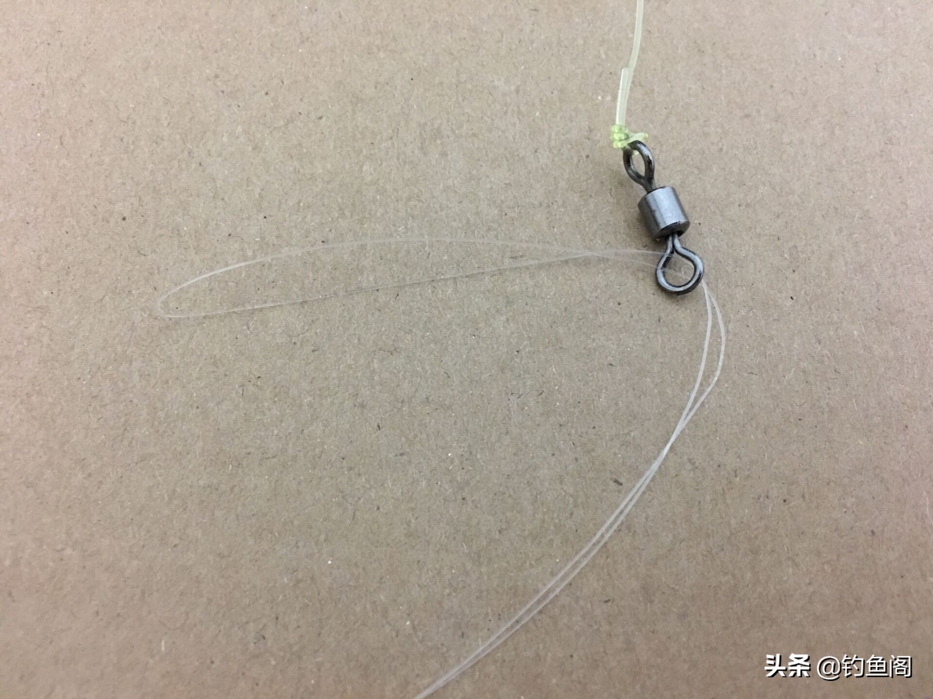 台钓子线连接八字环最结实的方法,野钓子线与八字环的连接方法