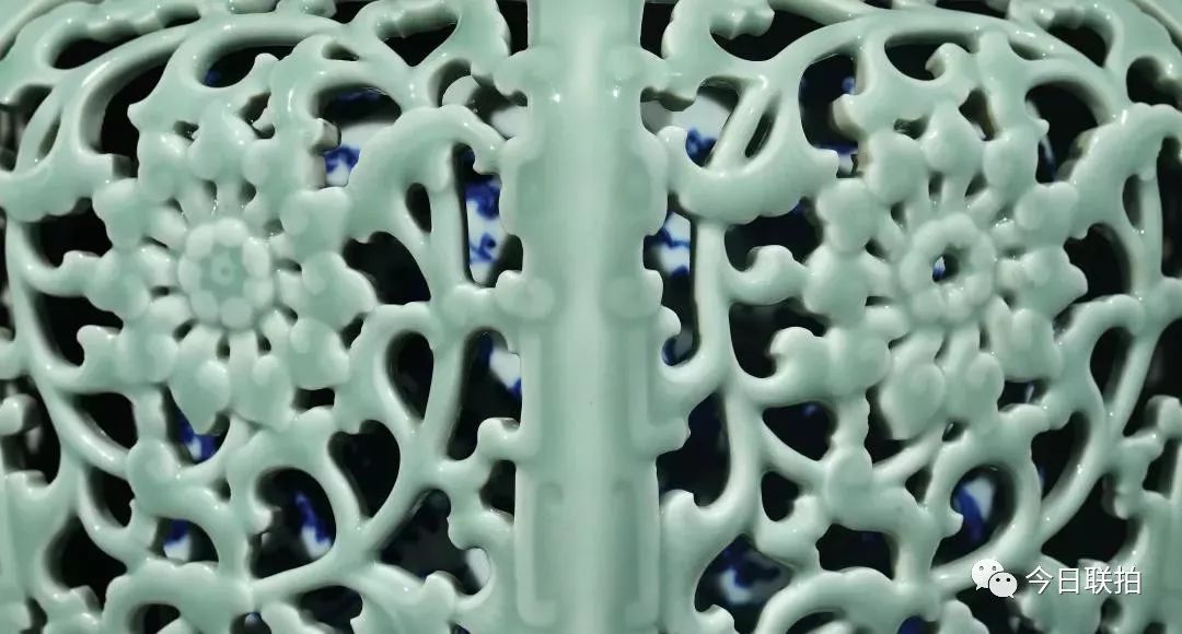 顶级官窑粉青釉,粉青釉镂空瓷器内部图片大全