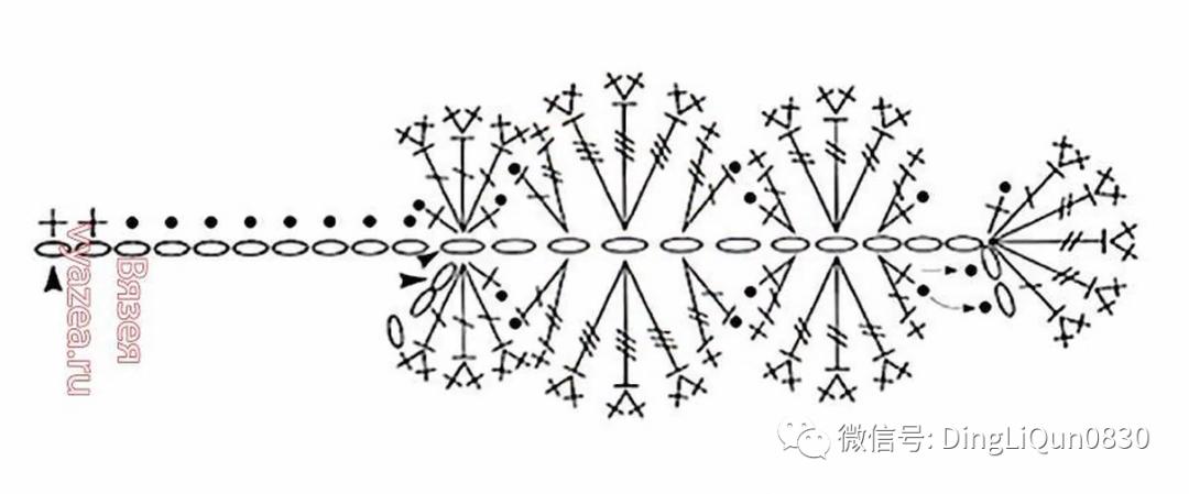 树叶钩针编织大全图解,树枝树叶的编织图解