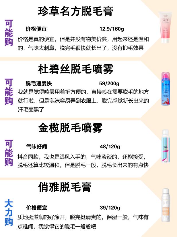 脱毛膏推荐,脱毛膏推荐男士