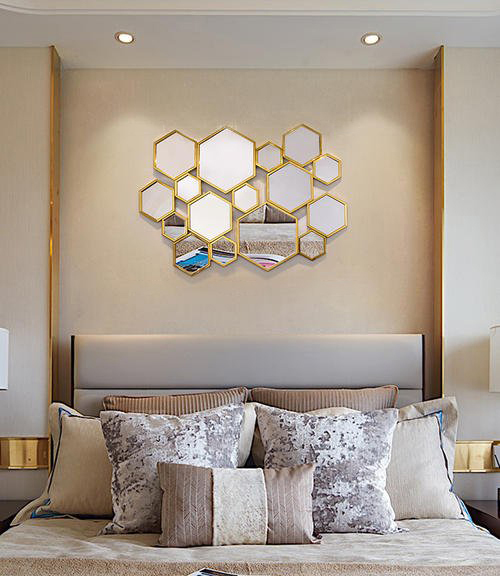 墙面镜边框装饰,软装墙壁挂镜效果图