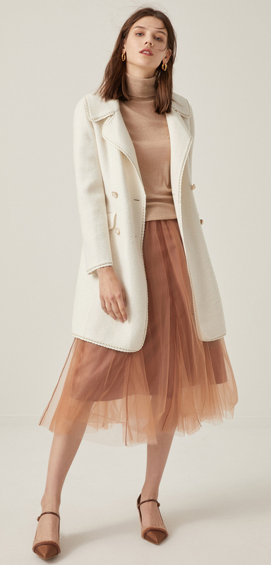 莱茵新款大衣,春季莱茵蓝色外套穿搭