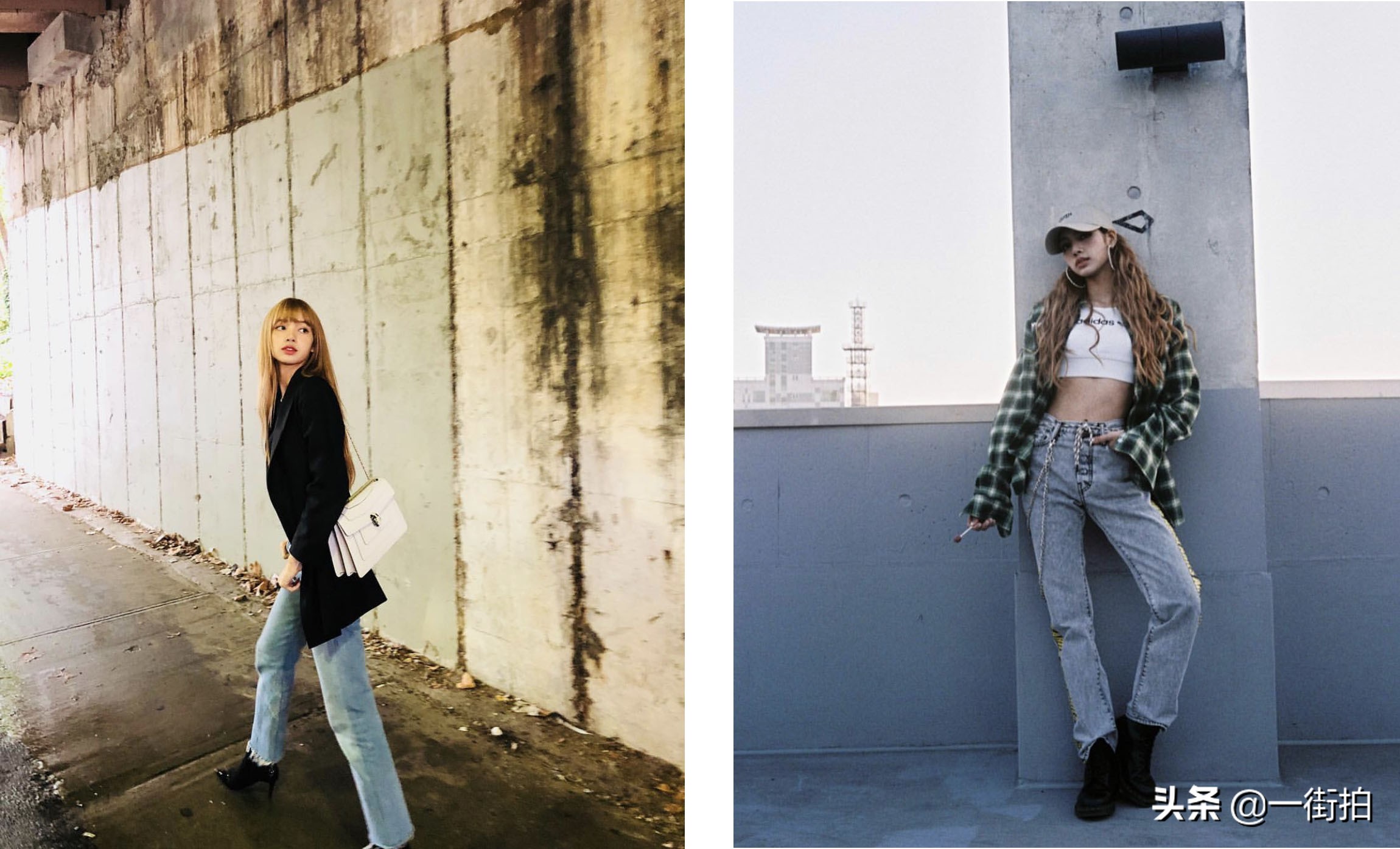 lisa同款拼接牛仔裤怎么搭配,教你如何选牛仔裤女式裤子