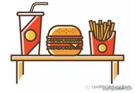 「AI教程」如何用AI绘制扁平化快餐图标教程