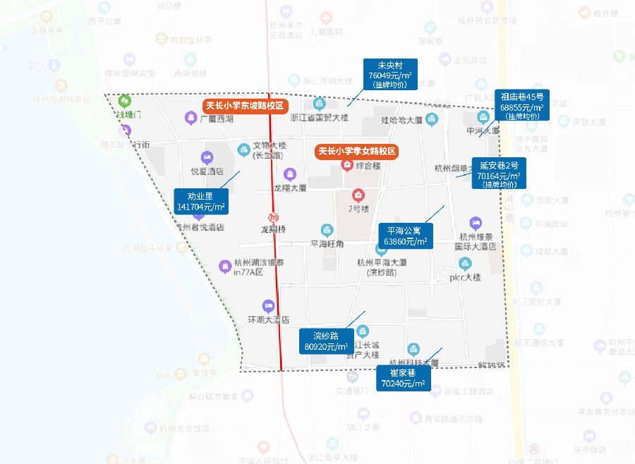 同属“胜利”系，校名两字之差，学区房价天差地别