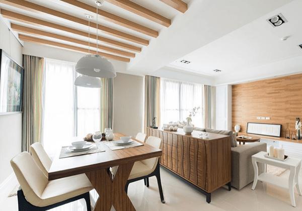 轻奢风格装修效果图餐厅客厅连体,越简约的装修风格越耐看