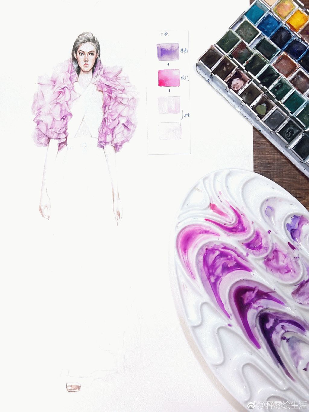 教你画衣服设计图,设计衣服手绘画简单教程整套