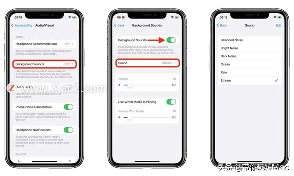 ios15背景音效可以自动关闭吗,ios减少声音噪音