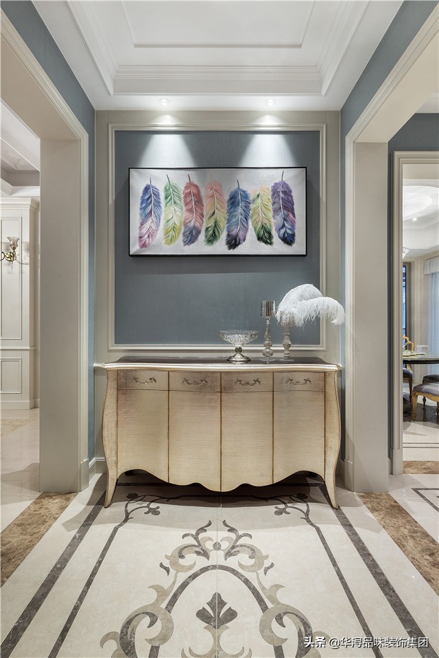 正对餐厅玄关效果图,大门正对厨房玄关如何设计