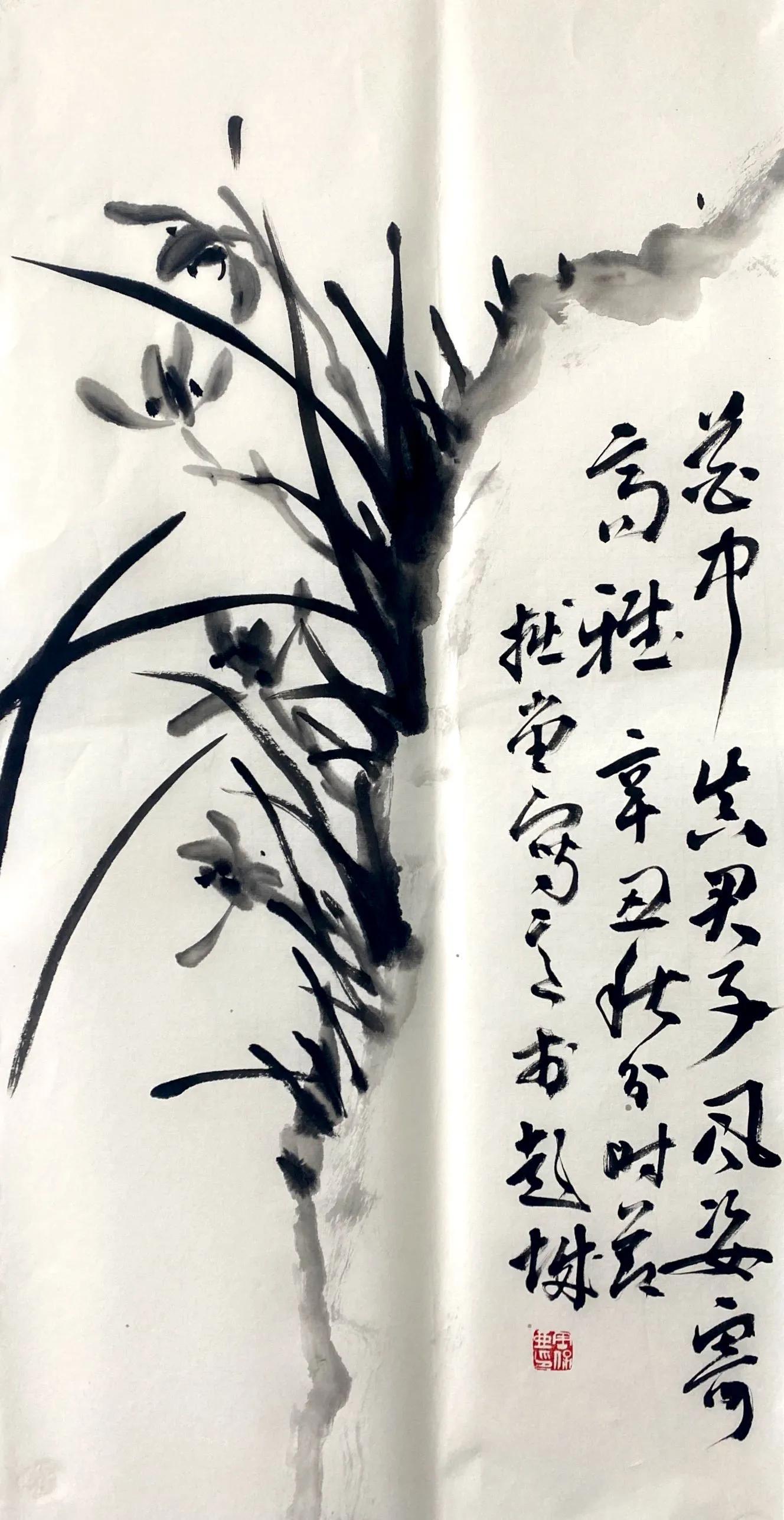 国画写意兰花作品图片欣赏,国画兰花欣赏精品