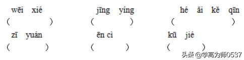 小升初语文常考的音节,小升初语文拼音专项练习题