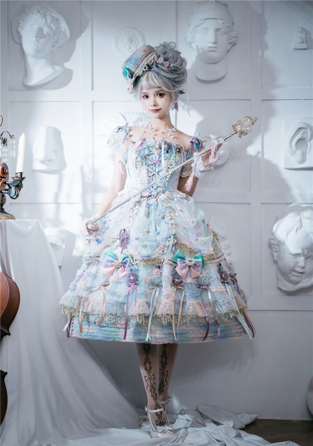 洛丽塔镭射裙高级又减龄,日常穿搭图片洛丽塔lo裙