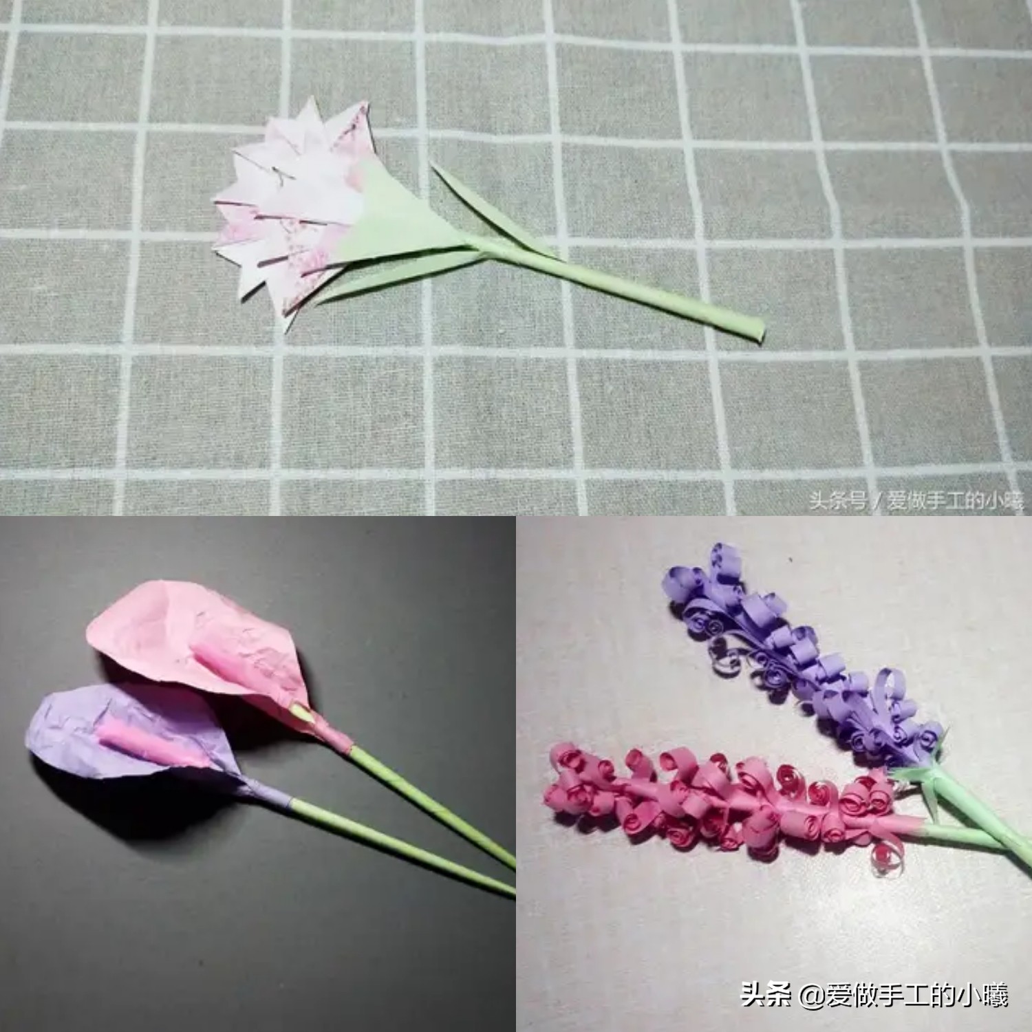 立体花朵折纸教程康乃馨,花朵折纸教程