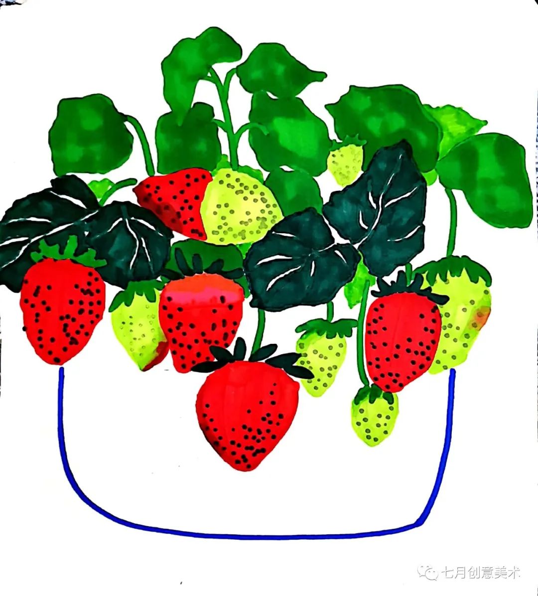 绘画草莓教案,绘画草莓的步骤