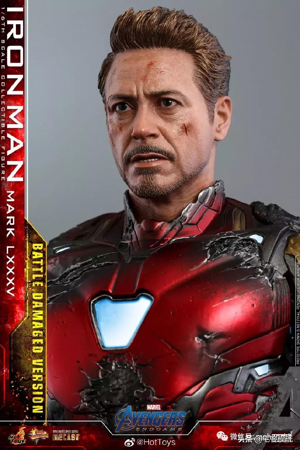 hottoys钢铁侠马克85战损,模玩hottoys
