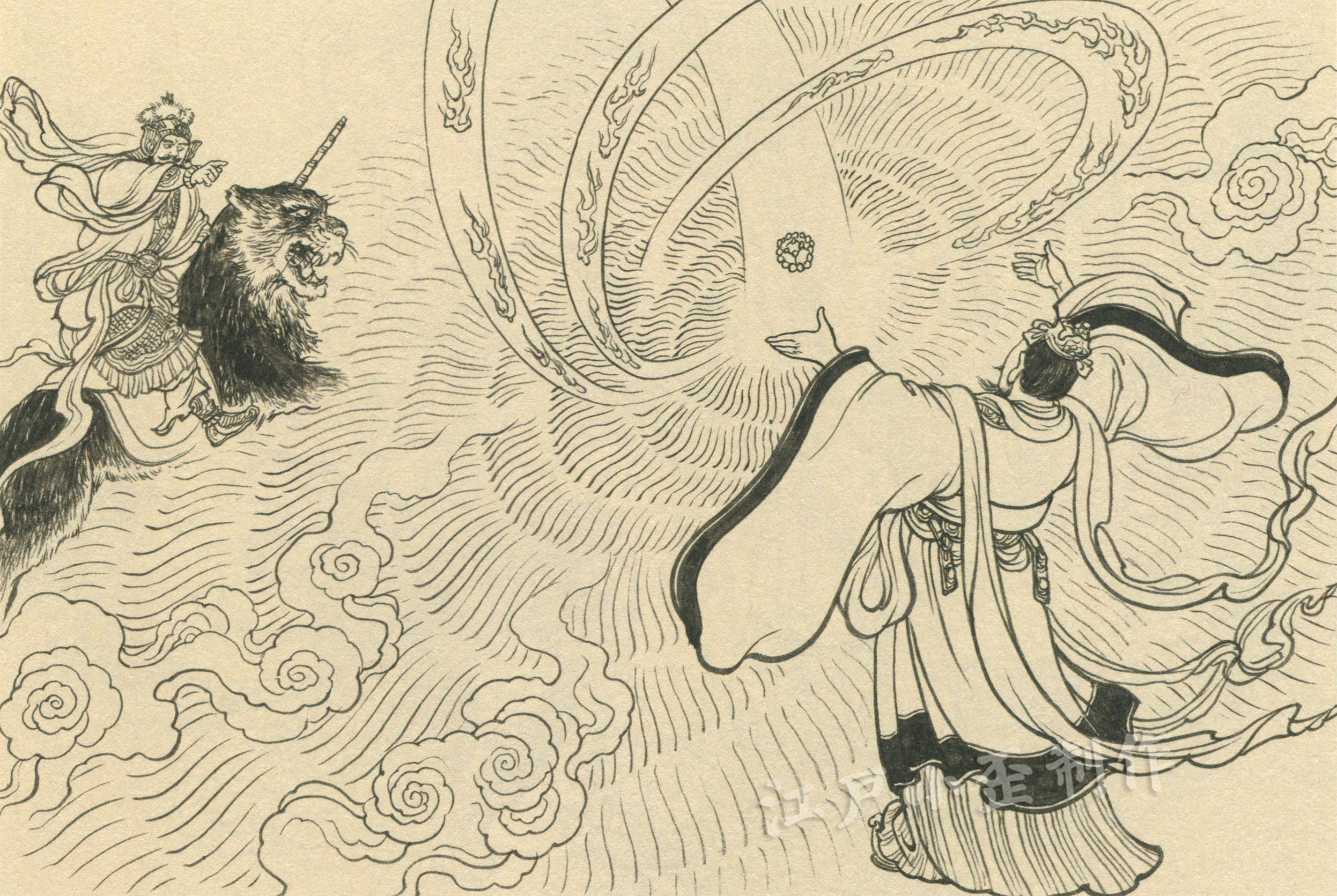 武财神赵公明的图片,赵公明财神爷的神话故事