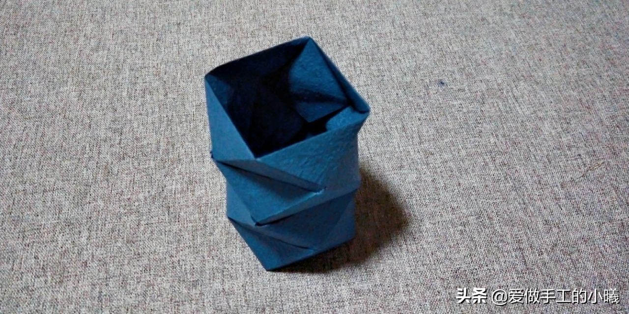 折纸大花瓶简单又漂亮,折纸花瓶高颜值