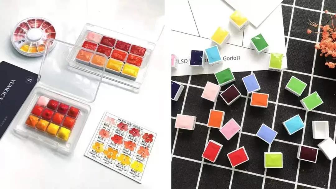 水彩画纸和画笔颜料套装推荐,水彩画如何找颜色