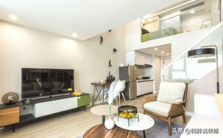 45平方挑高4米小复式公寓,45平米小公寓户型层高3.7米