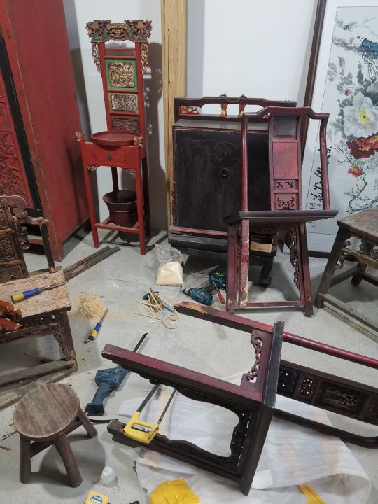 藤编椅子坏了怎么修复,自己修复真皮椅