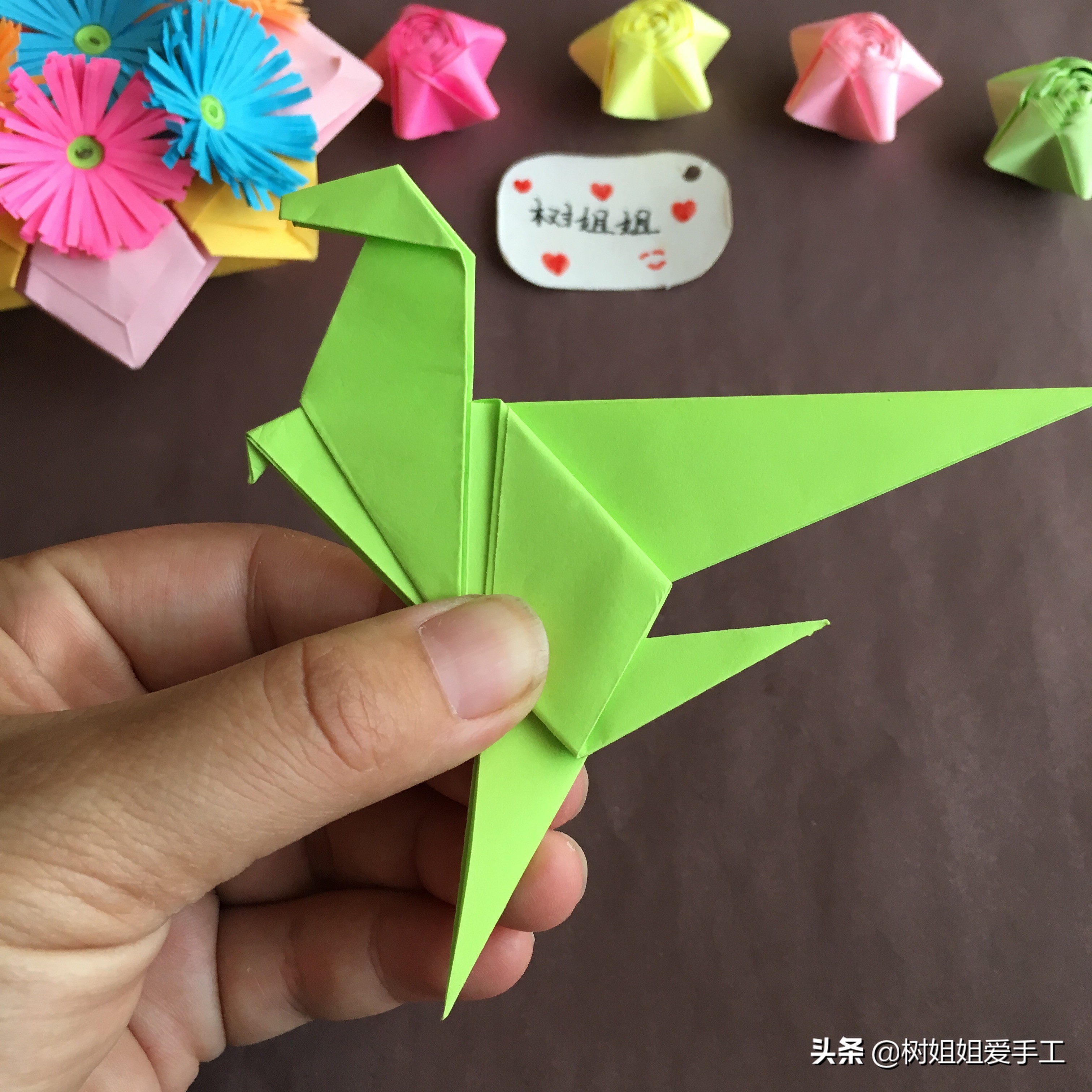 幼儿动物折纸：恐龙折纸，大部分男孩子都喜欢的