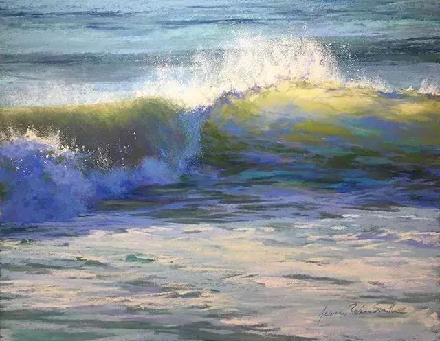 画海浪俯视,画海浪水粉画