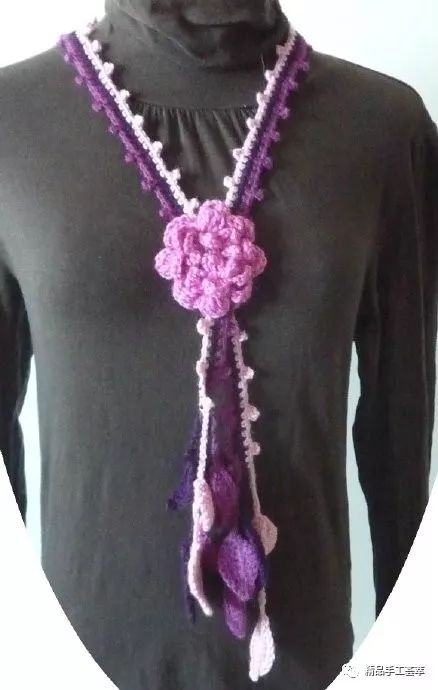 钩针毛衣链教程,手工编织毛衣链款式图