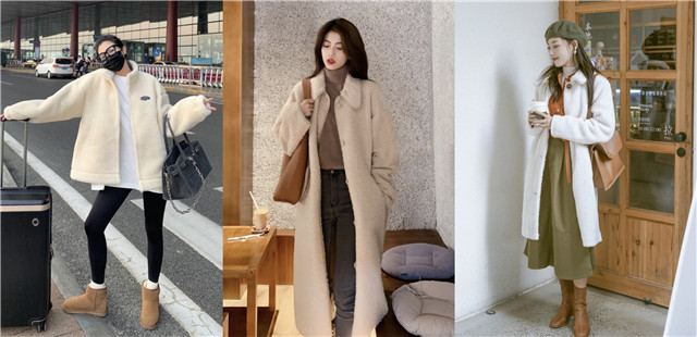 今年流行款羊羔绒羽绒服拼接的,比羽绒服更保暖的羊羔毛外套