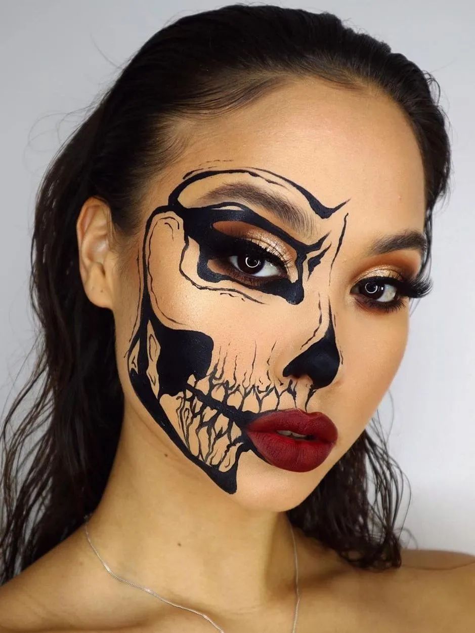 美妆博主万圣节妆容,国外美妆博主万圣节