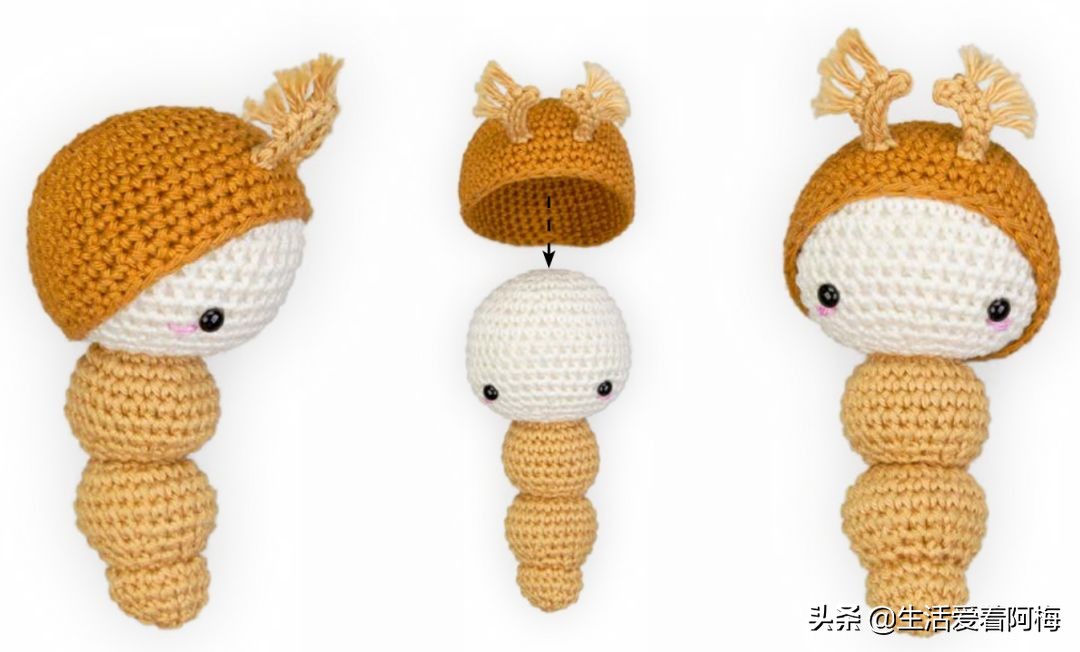 小蝴蝶简单钩织,蝴蝶的钩针编织视频教程