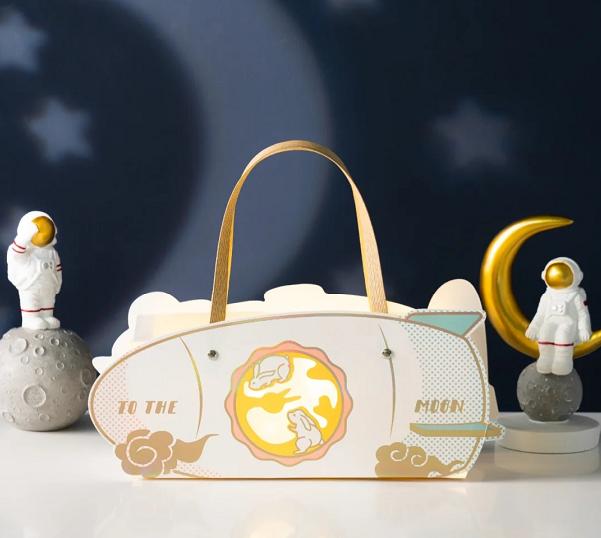 中秋创意礼盒包装空盒子,中秋月饼礼盒通版牛皮纸包装案例