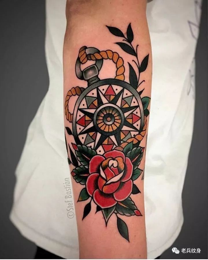 指南针纹身图画教程,指南针纹身的正确方法