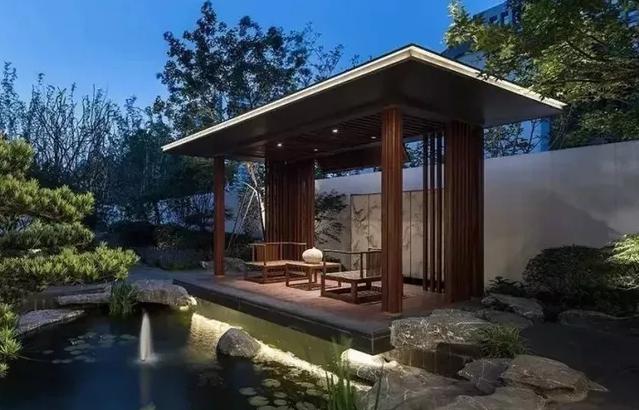 庭院景观亭效果图大全,庭院廊亭设计