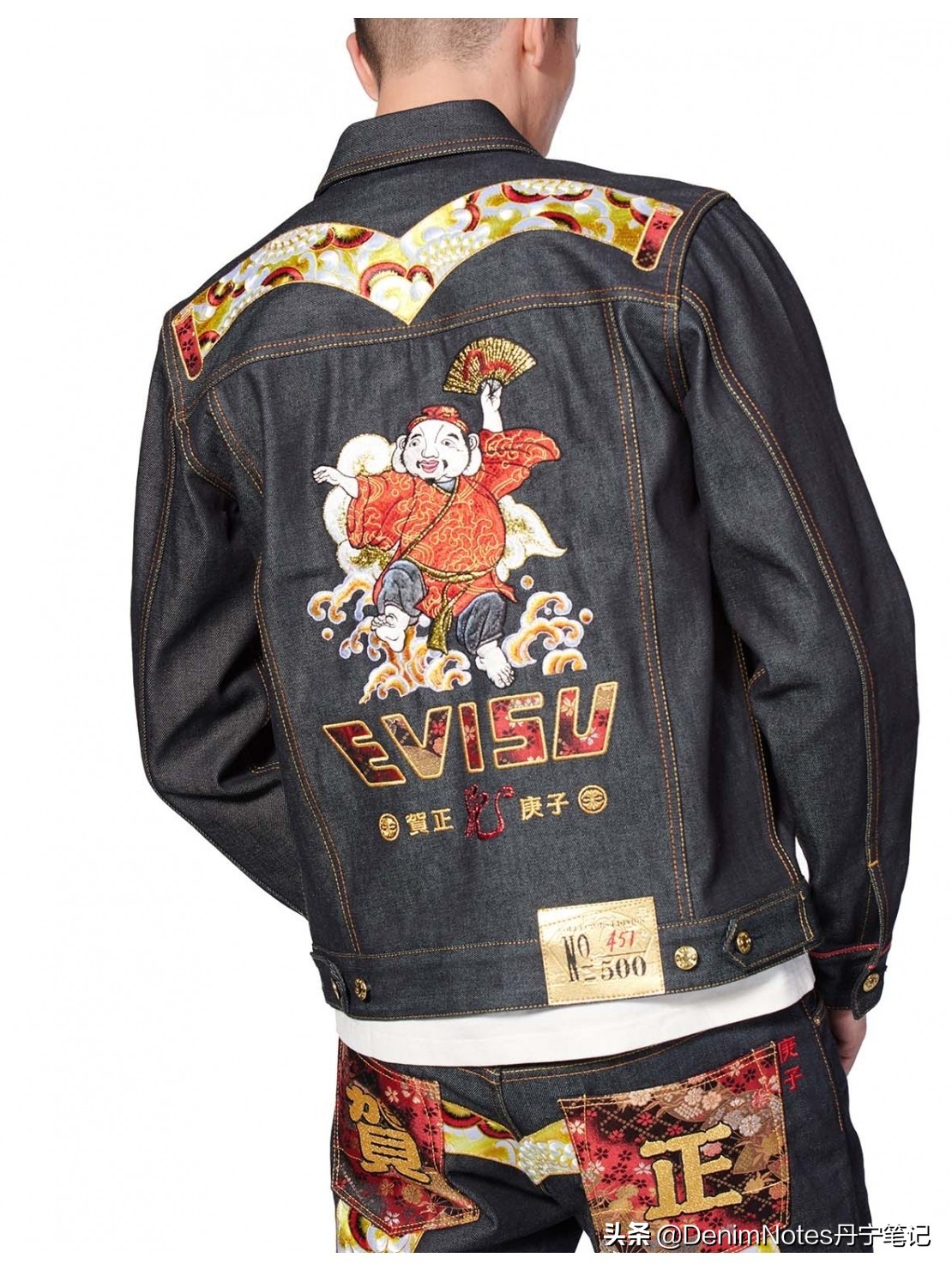 金鼠贺岁,Evisu推出鼠年限定金色布边牛仔夹克