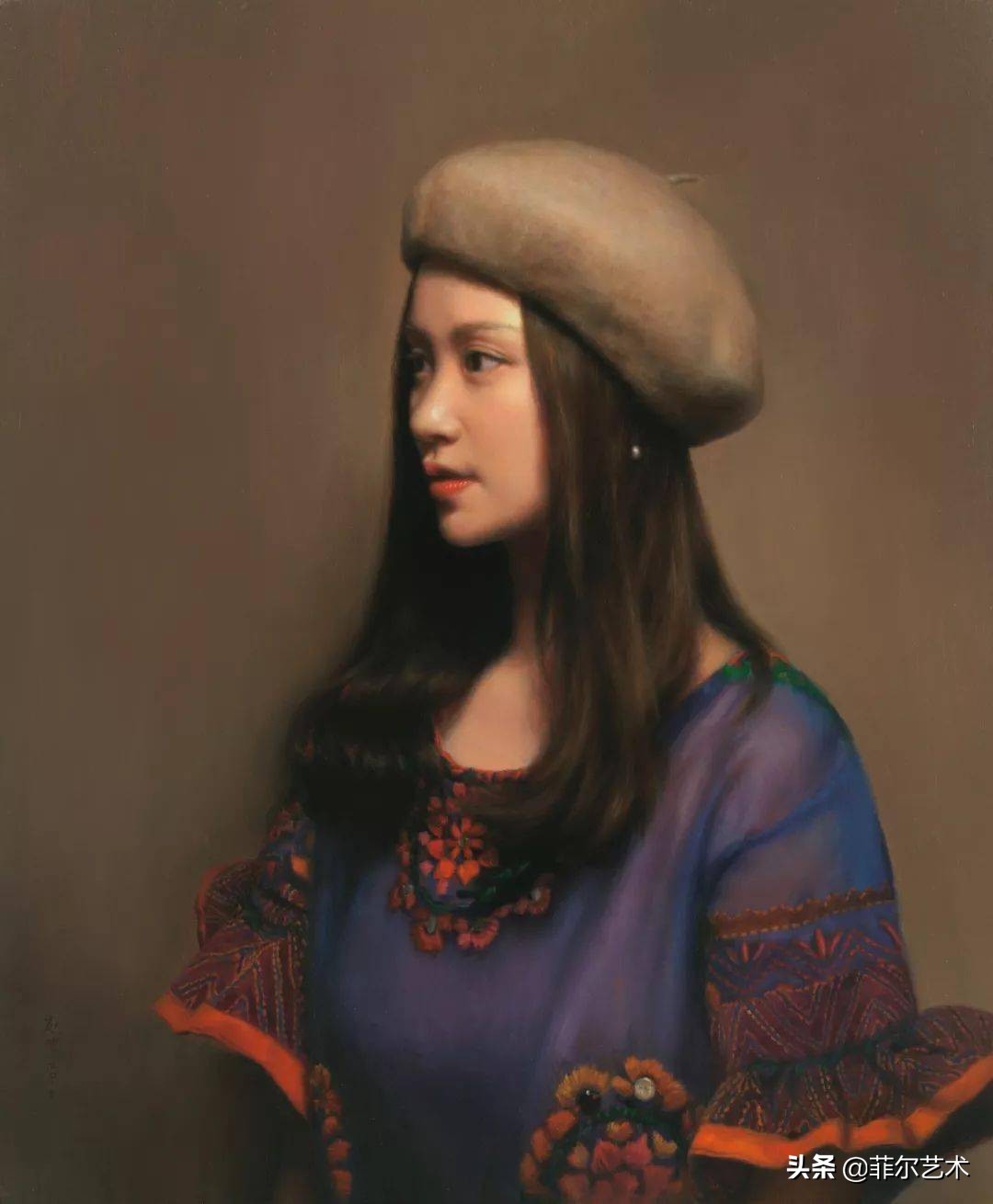 油画人物写实油画,玫瑰花油画写实油画