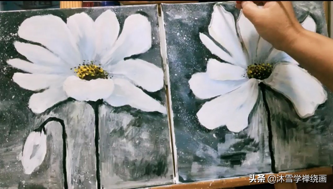 丙烯画40x50cm简单装饰画,100幅适合新手的丙烯画装饰画