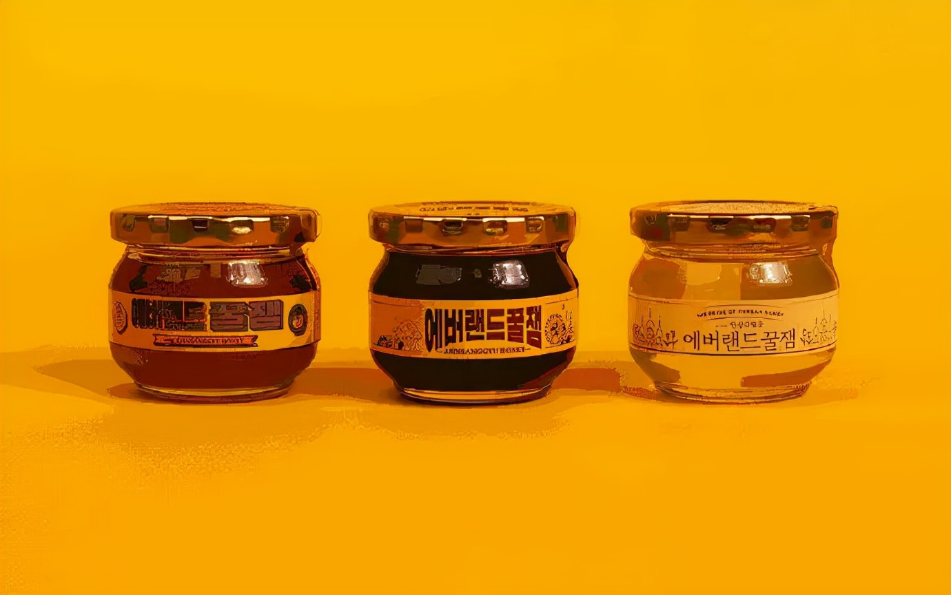 蜂蜜插画包装设计创意,高端蜂蜜产品包装设计