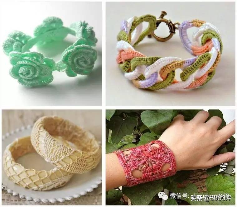 毛线钩精致的饰品,毛线钩织成品小玩意