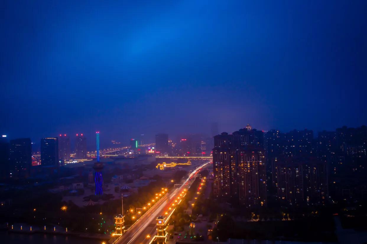 南通市北城大桥图片,北城大桥运河边