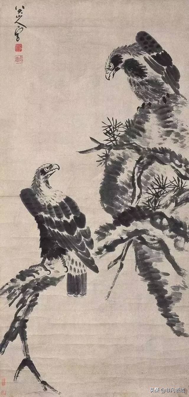 中国画名家画鹰作品,中国画画鹰