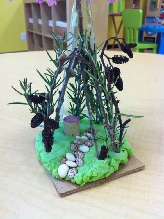 100种创意树枝,幼儿园手工装扮树枝