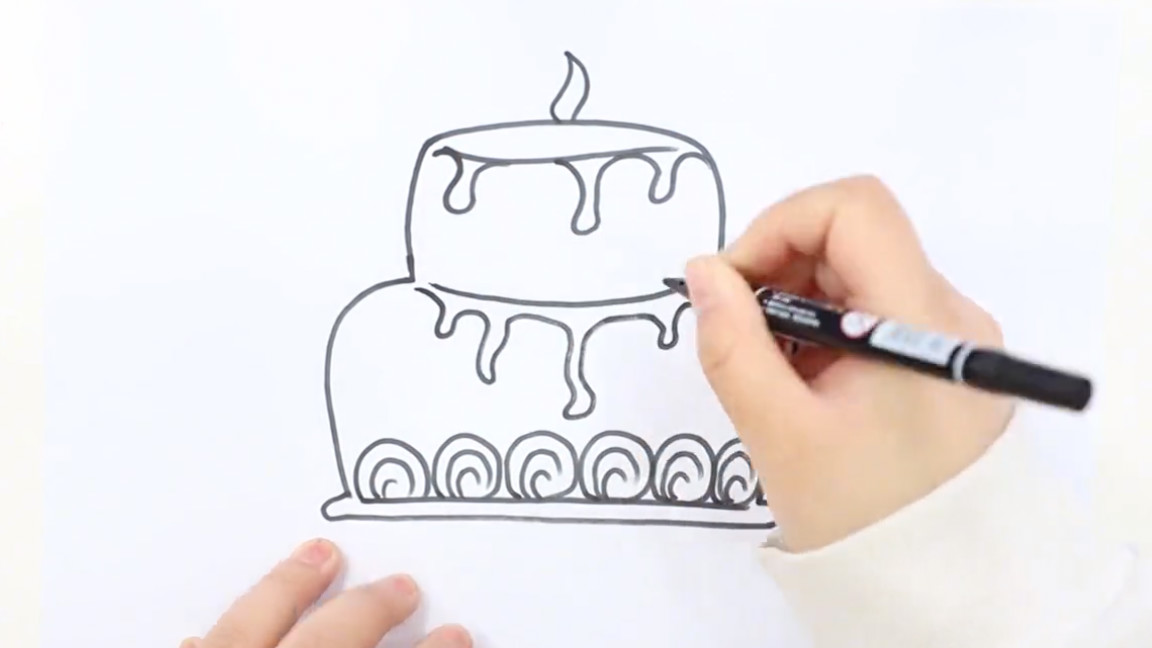 生日贺卡简笔画步骤图,生日贺卡怎么画简笔画