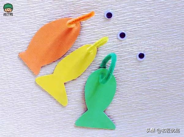 手工做小钓鱼竿玩具,怎么做钓鱼小玩具