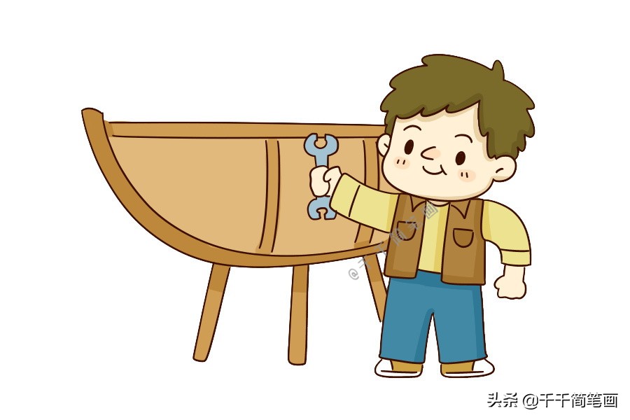 职业简笔画人物,儿童简笔画职业人物