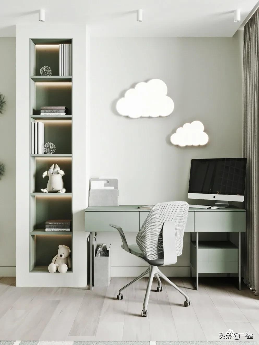 餐厅书房一体设计,书房客房一体设计