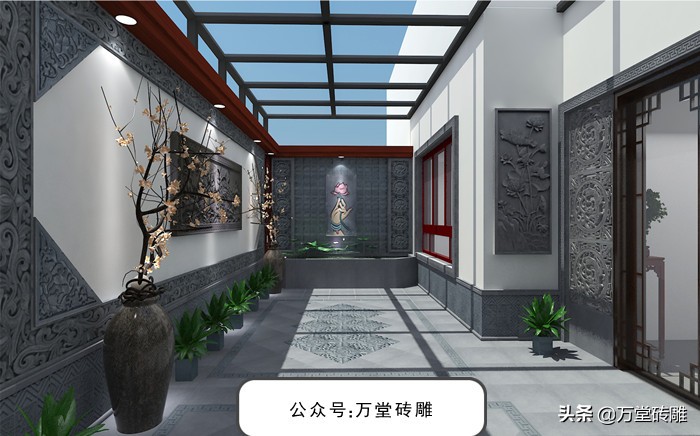 农村院子带门楼子装修风格大全,农村小院子装修影壁墙设计