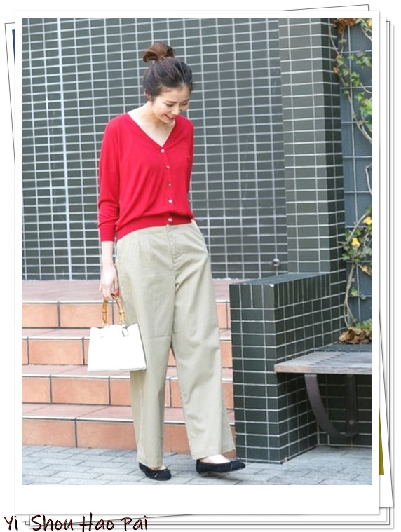 米色裤子怎么搭好看女装,慵懒风米色裤子怎么搭