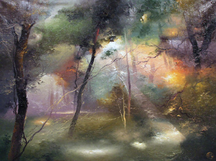 顶级的午后阳光风景油画,央美油画表现风格风景作品欣赏