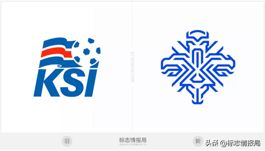冰岛国足启用新LOGO，图形融合冰岛四大守护神