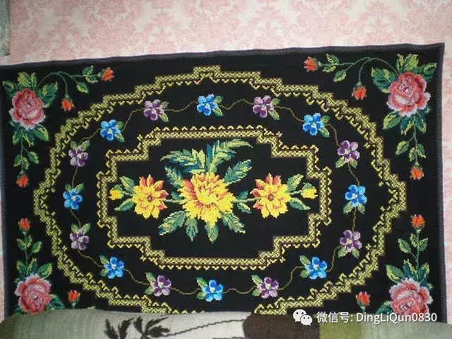 向日葵戳戳绣diy刺绣,刺绣基础针法教程刺绣抱枕